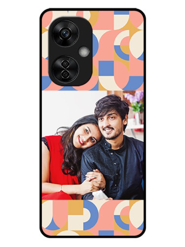 Custom OnePlus Nord CE 3 Lite 5G Photo Printing on Glass Case - Semi-circle Maze Pattern Design