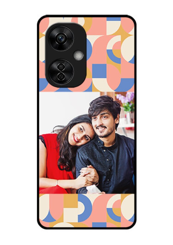 OnePlus Nord CE 3 Lite 5G Photo Printing on Glass Case - Semi-circle Maze Pattern Design