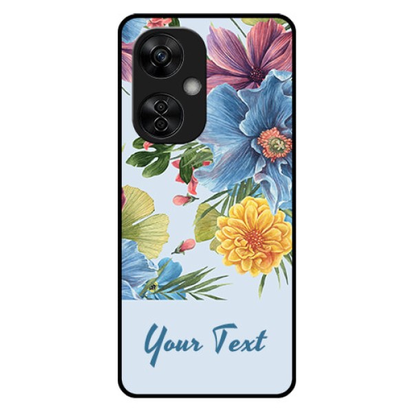 OnePlus Nord CE 3 Lite 5G Custom Glass Mobile Case - Stunning Watercolored Flowers Painting Design