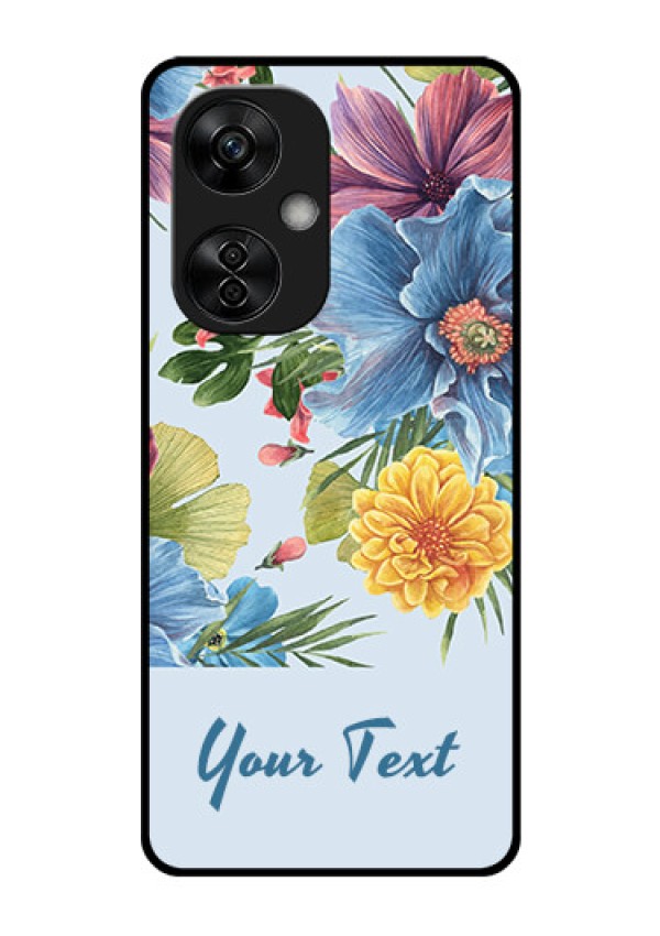 OnePlus Nord CE 3 Lite 5G Custom Glass Mobile Case - Stunning Watercolored Flowers Painting Design