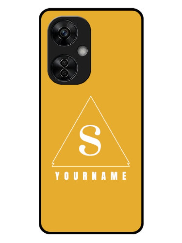 Custom OnePlus Nord CE 3 Lite 5G Personalized Glass Phone Case - simple triangle Design