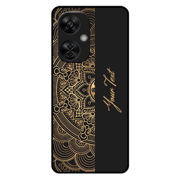 OnePlus Nord CE 3 Lite 5G Photo Printing on Glass Case - Mandala art with custom text Design OnePlus Nord CE 3 Lite 5G Photo Printing on Glass Case - Mandala art with custom text Design