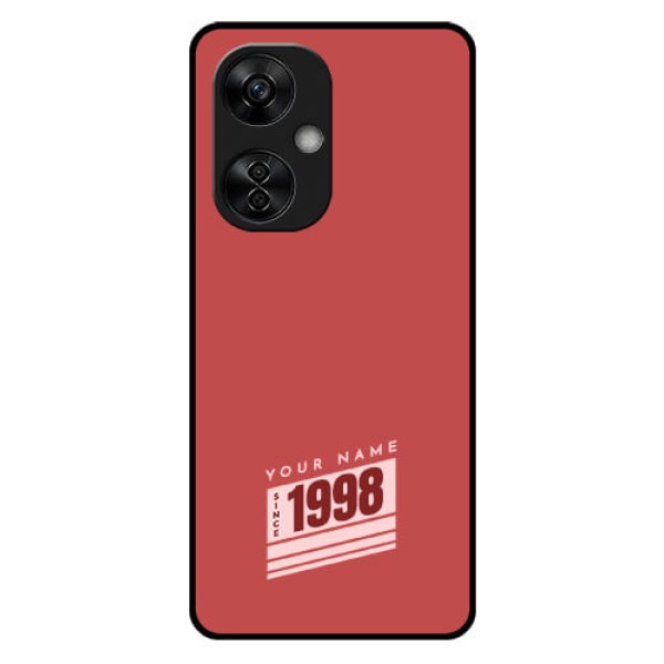 OnePlus Nord CE 3 Lite 5G Custom Glass Phone Case - Red custom year of birth Design OnePlus Nord CE 3 Lite 5G Custom Glass Phone Case - Red custom year of birth Design