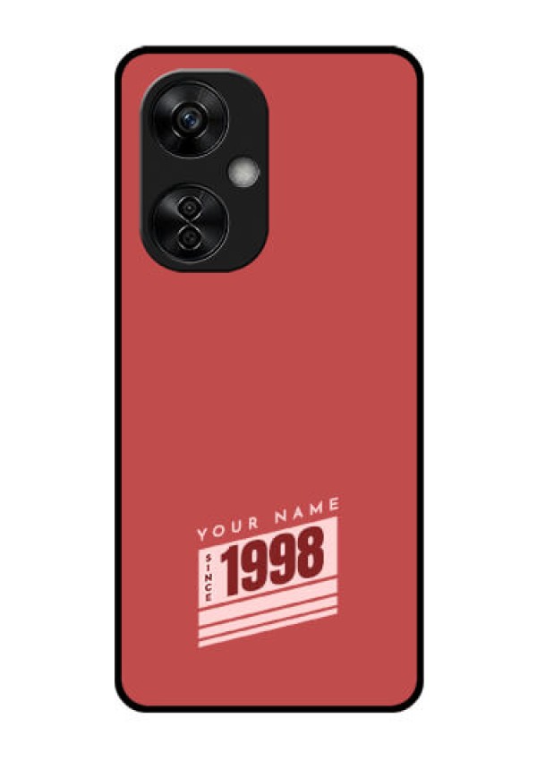 OnePlus Nord CE 3 Lite 5G Custom Glass Phone Case - Red custom year of birth Design