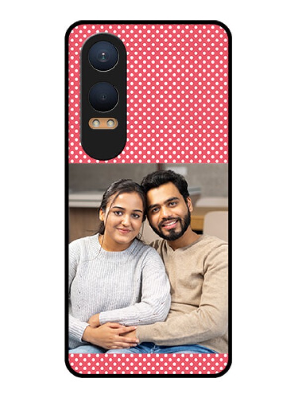 Custom OnePlus Nord Ce 4 Lite 5G Custom Glass Phone CaseWhite Dotted Design