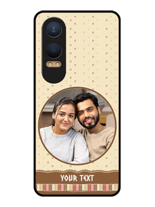 Custom OnePlus Nord Ce 4 Lite 5G Custom Glass Phone CaseBrown Dotted Mobile Case Design
