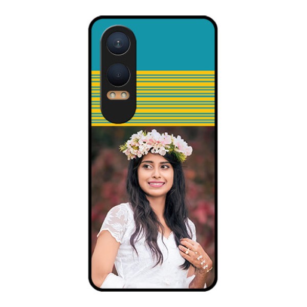 OnePlus Nord Ce 4 Lite 5G Custom Glass Phone CaseYellow and Blue Design