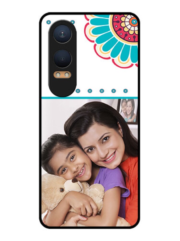 Custom OnePlus Nord Ce 4 Lite 5G Custom Glass Phone CaseFlower Design