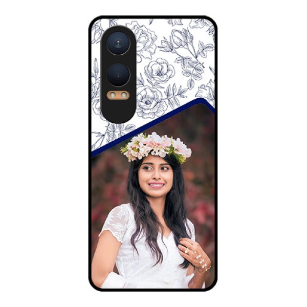 OnePlus Nord Ce 4 Lite 5G Custom Glass Phone CaseClassy Floral Design