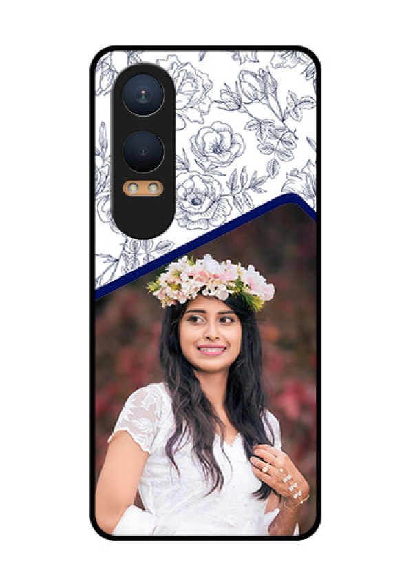 OnePlus Nord Ce 4 Lite 5G Custom Glass Phone CaseClassy Floral Design