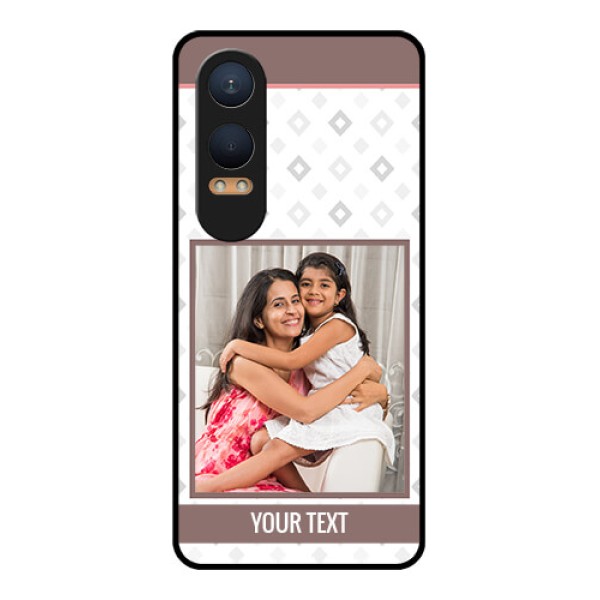 OnePlus Nord Ce 4 Lite 5G Custom Glass Phone CaseSimple Diamond Design