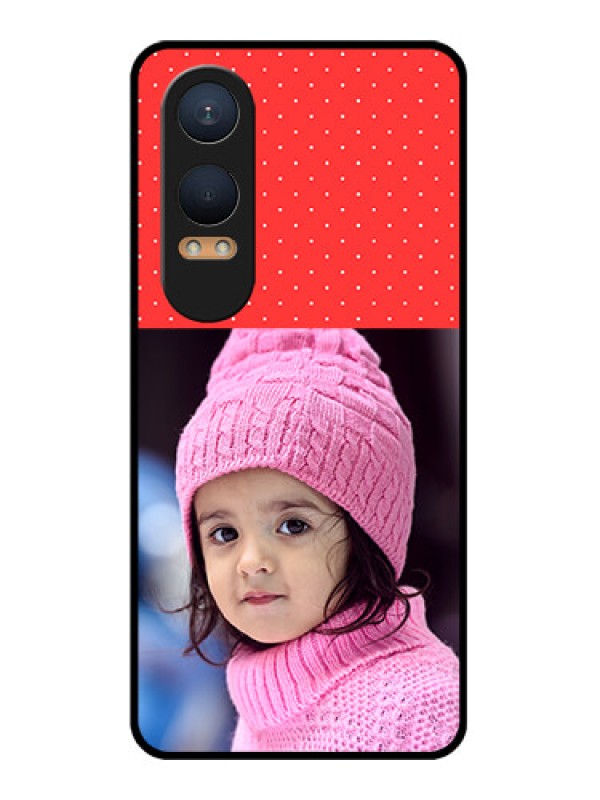 Custom OnePlus Nord Ce 4 Lite 5G Custom Glass Phone CaseRed Pattern Design