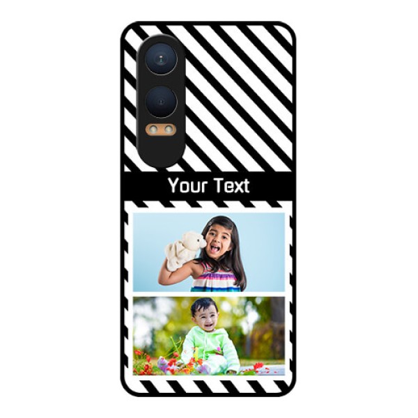 OnePlus Nord Ce 4 Lite 5G Custom Glass Phone CaseBlack And White Stripes Design OnePlus Nord Ce 4 Lite 5G Custom Glass Phone CaseBlack And White Stripes Design