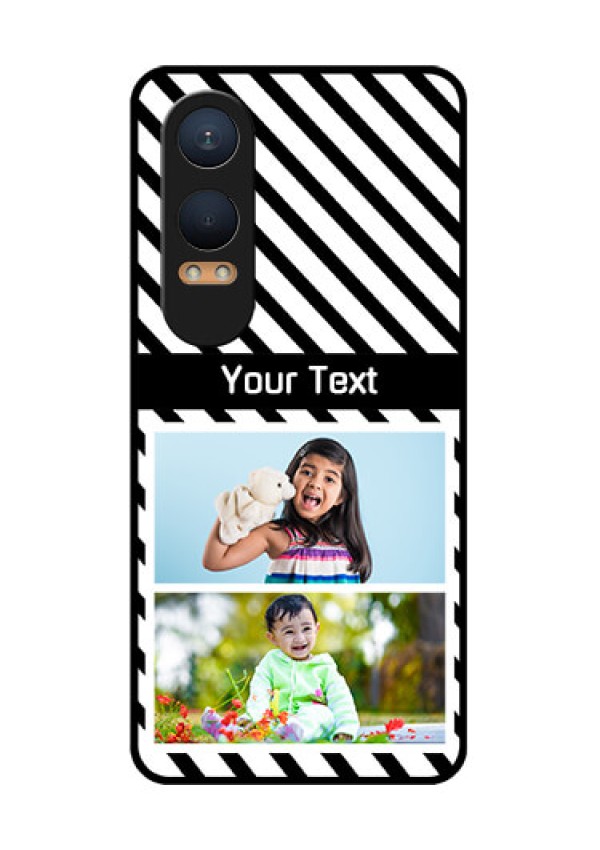OnePlus Nord Ce 4 Lite 5G Custom Glass Phone CaseBlack And White Stripes Design