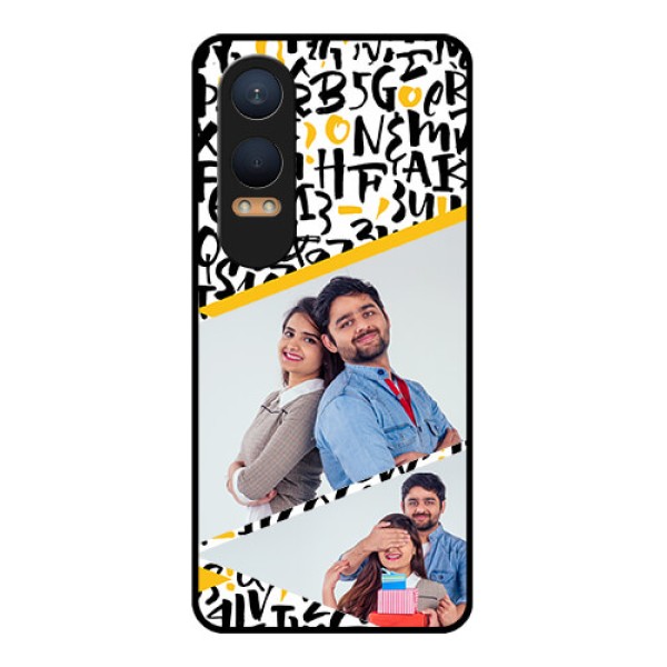 OnePlus Nord Ce 4 Lite 5G Custom Glass Phone CaseLetters Pattern Design