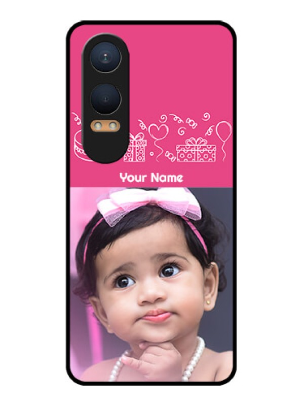 Custom OnePlus Nord Ce 4 Lite 5G Custom Glass Phone CaseWith Birthday Line Art Design