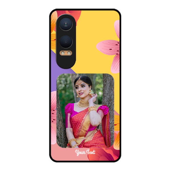 OnePlus Nord Ce 4 Lite 5G Custom Glass Phone Case3 Image With Vintage Floral Design OnePlus Nord Ce 4 Lite 5G Custom Glass Phone Case3 Image With Vintage Floral Design