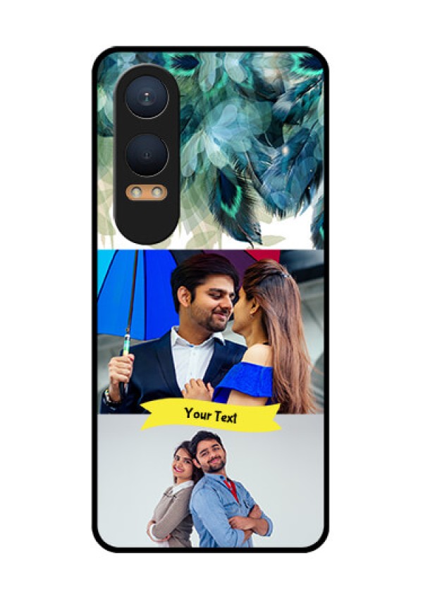 OnePlus Nord Ce 4 Lite 5G Custom Glass Phone CaseImage With Boho Peacock Feather Design