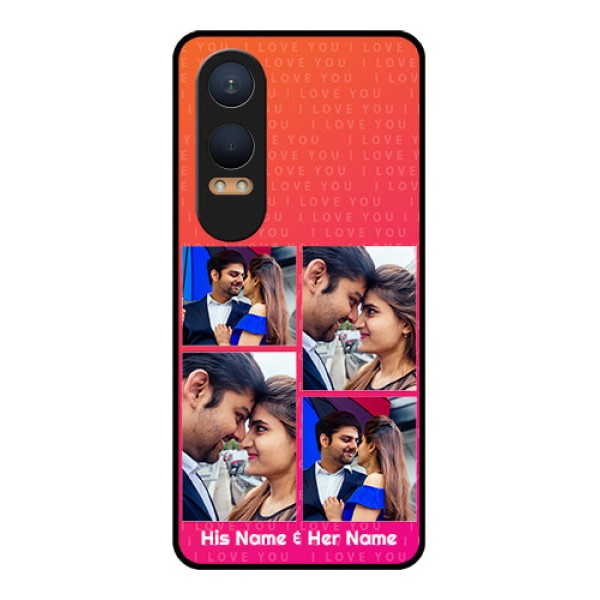 OnePlus Nord Ce 4 Lite 5G Custom Glass Phone CaseI Love You Pink Design