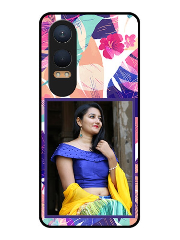 Custom OnePlus Nord Ce 4 Lite 5G Custom Glass Phone CaseAbstract Floral Design