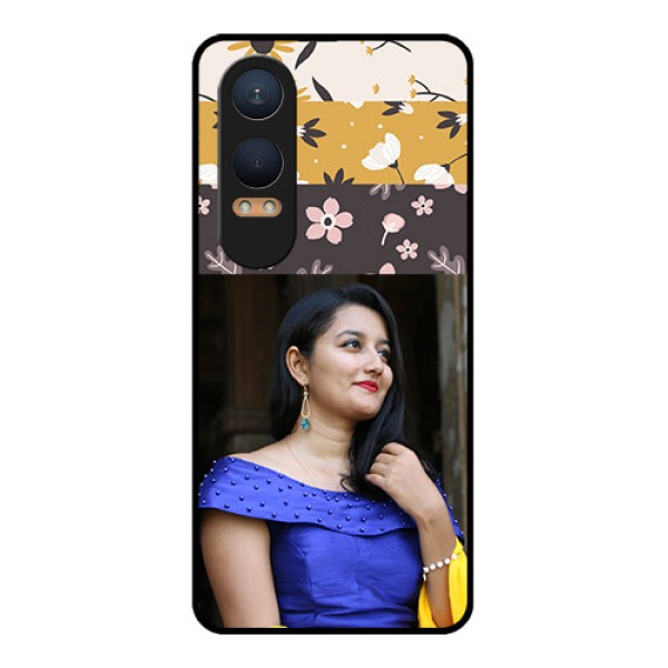 OnePlus Nord Ce 4 Lite 5G Custom Glass Phone CaseStylish Floral Design
