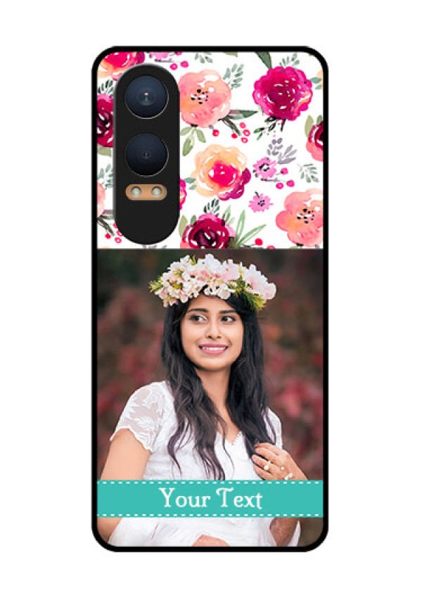 OnePlus Nord Ce 4 Lite 5G Custom Glass Phone CaseWater Colors Floral Design