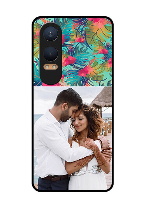OnePlus Nord Ce 4 Lite 5G Custom Glass Phone CaseWatercolor Floral Design