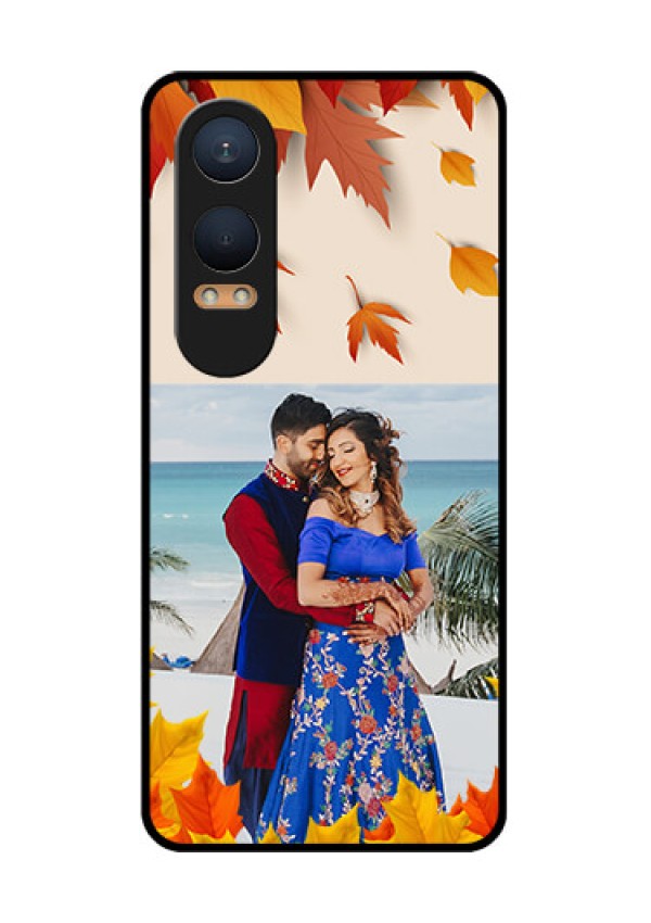 OnePlus Nord Ce 4 Lite 5G Custom Glass Phone CaseAutumn Maple Leaves Design
