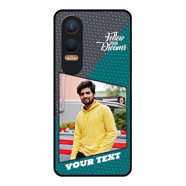 OnePlus Nord Ce 4 Lite 5G Custom Glass Phone CaseBackground Pattern Design With Quote