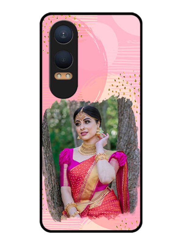 Custom OnePlus Nord Ce 4 Lite 5G Custom Glass Phone CaseGold Glitter Splash Design