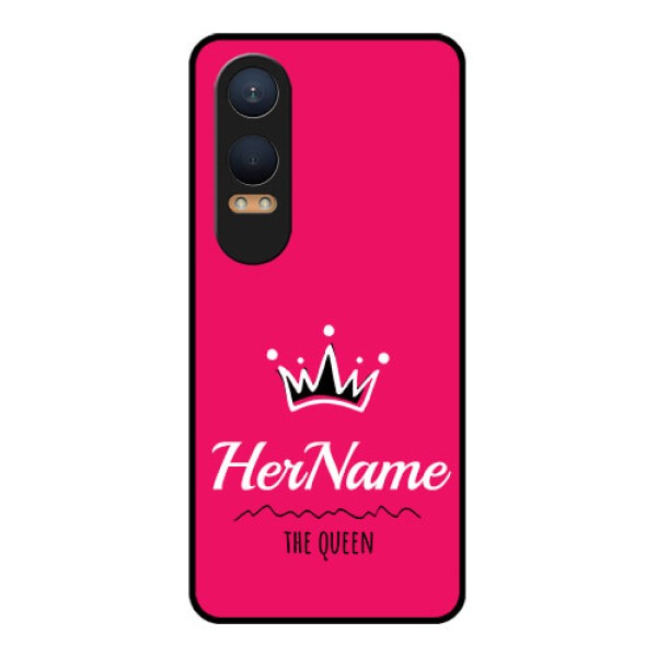 OnePlus Nord Ce 4 Lite 5G Custom Glass Phone CaseQueen With Name Design OnePlus Nord Ce 4 Lite 5G Custom Glass Phone CaseQueen With Name Design