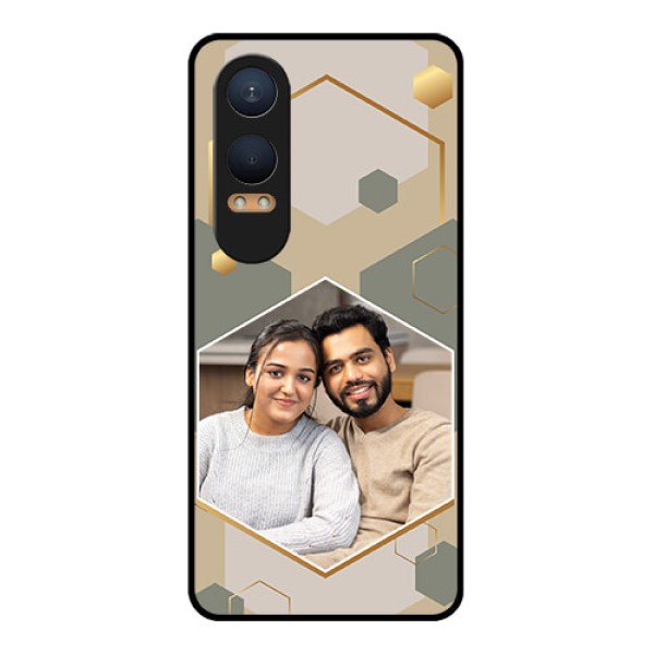 OnePlus Nord Ce 4 Lite 5G Custom Glass Phone CaseStylish Hexagon Pattern Design OnePlus Nord Ce 4 Lite 5G Custom Glass Phone CaseStylish Hexagon Pattern Design