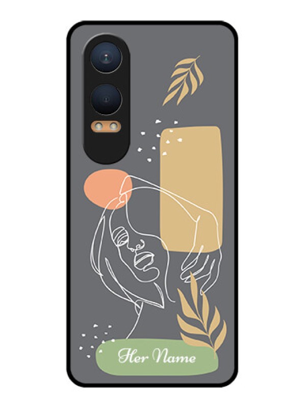 Custom OnePlus Nord Ce 4 Lite 5G Custom Glass Phone CaseGazing Woman Line Art Design