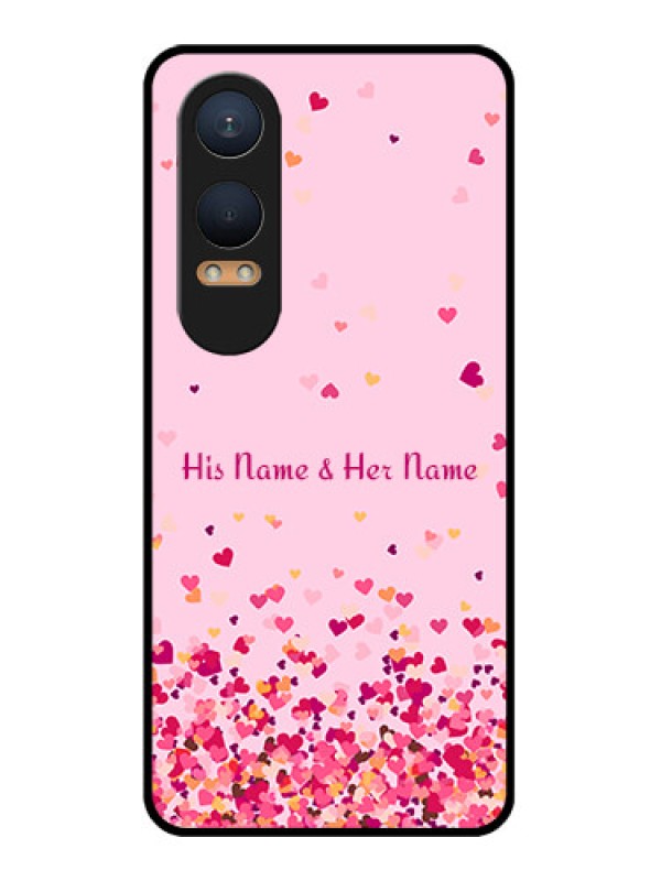 Custom OnePlus Nord Ce 4 Lite 5G Custom Glass Phone CaseFloating Hearts Design