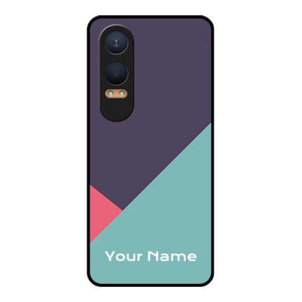 OnePlus Nord Ce 4 Lite 5G Custom Glass Phone CaseTri Color Abstract Design OnePlus Nord Ce 4 Lite 5G Custom Glass Phone CaseTri Color Abstract Design