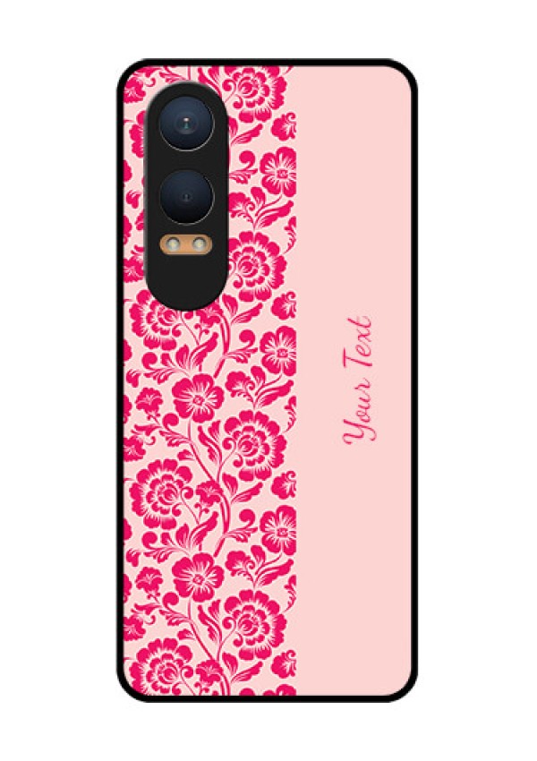 OnePlus Nord Ce 4 Lite 5G Custom Glass Phone CaseAttractive Floral Pattern Design