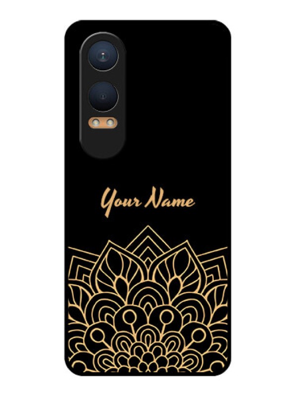 Custom OnePlus Nord Ce 4 Lite 5G Custom Glass Phone CaseGolden Mandala Design