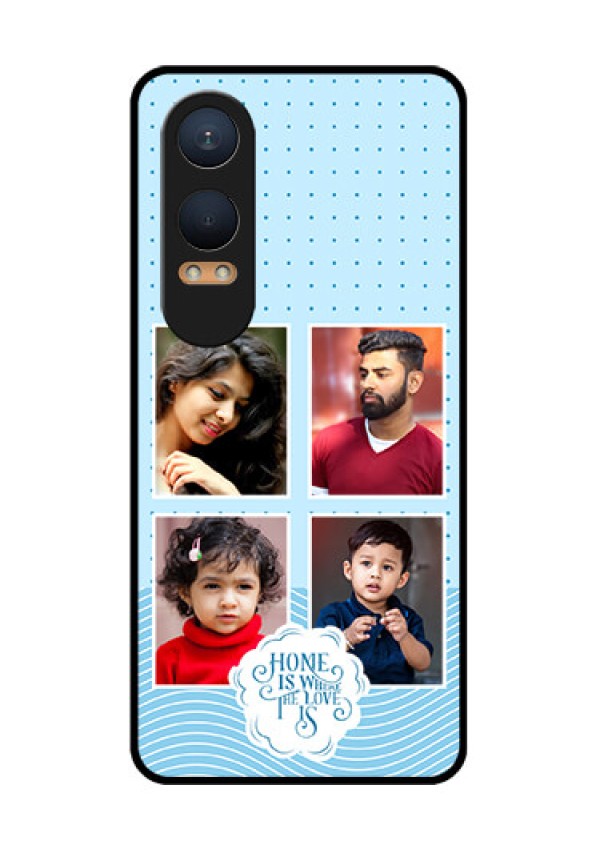 OnePlus Nord Ce 4 Lite 5G Custom Glass Phone CaseCute Love Quote With 4 Pic Upload Design