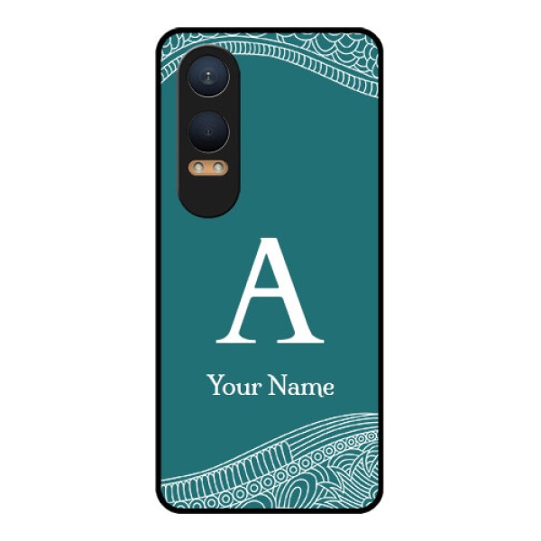 OnePlus Nord Ce 4 Lite 5G Custom Glass Phone CaseLine Art Pattern With Custom Name Design OnePlus Nord Ce 4 Lite 5G Custom Glass Phone CaseLine Art Pattern With Custom Name Design