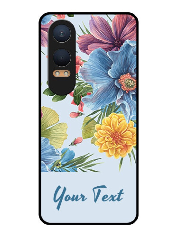 Custom OnePlus Nord Ce 4 Lite 5G Custom Glass Phone CaseStunning Watercolored Flowers Painting Design