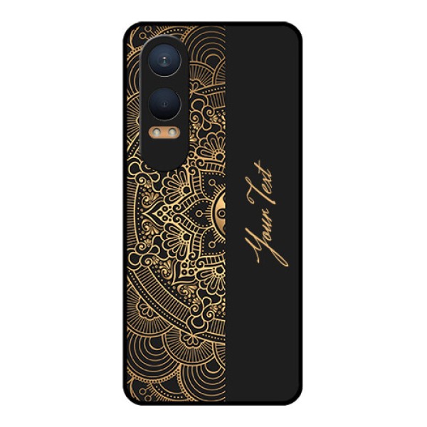 OnePlus Nord Ce 4 Lite 5G Custom Glass Phone CaseMandala Art With Custom Text Design OnePlus Nord Ce 4 Lite 5G Custom Glass Phone CaseMandala Art With Custom Text Design