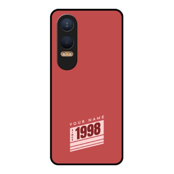 OnePlus Nord Ce 4 Lite 5G Custom Glass Phone CaseRed Custom Year Of Birth Design OnePlus Nord Ce 4 Lite 5G Custom Glass Phone CaseRed Custom Year Of Birth Design