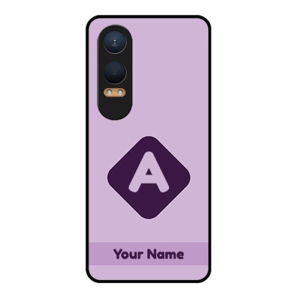 OnePlus Nord Ce 4 Lite 5G Custom Glass Phone CaseCustom Letter In Curved Badge Design