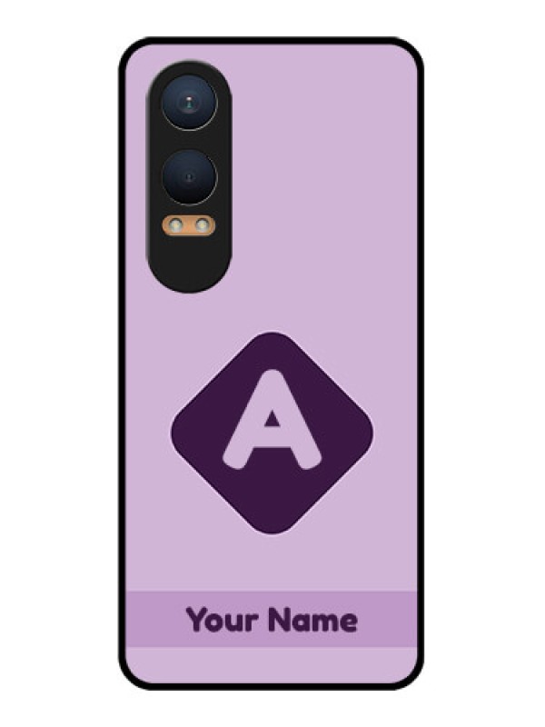 Custom OnePlus Nord Ce 4 Lite 5G Custom Glass Phone CaseCustom Letter In Curved Badge Design