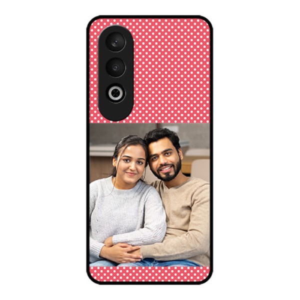 OnePlus Nord CE 4 Custom Glass Phone CaseWhite Dotted Design