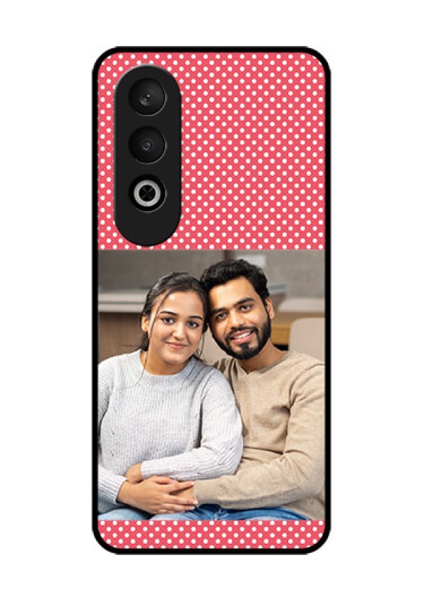 OnePlus Nord CE 4 Custom Glass Phone CaseWhite Dotted Design