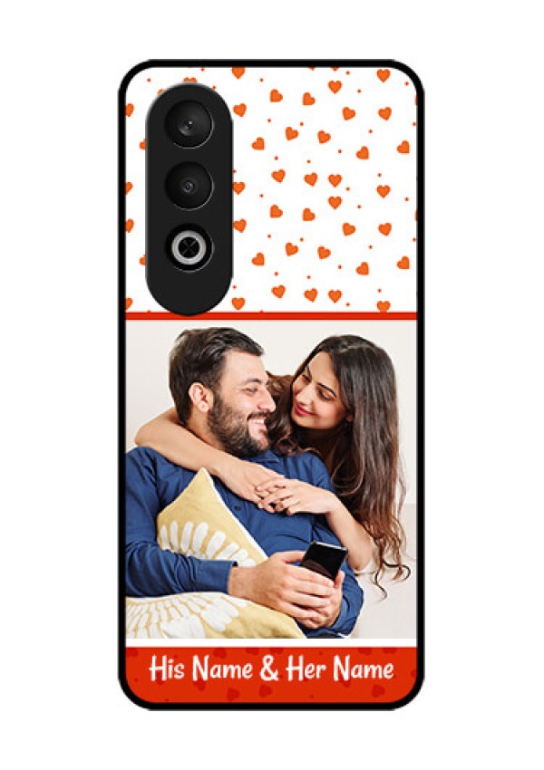 OnePlus Nord CE 4 Custom Glass Phone CaseOrange Love Symbol Design