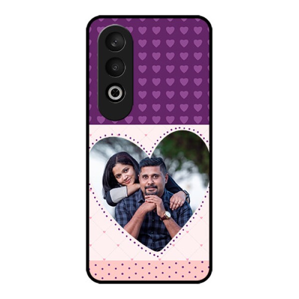 OnePlus Nord CE 4 Custom Glass Phone CaseViolet Love Dots Design