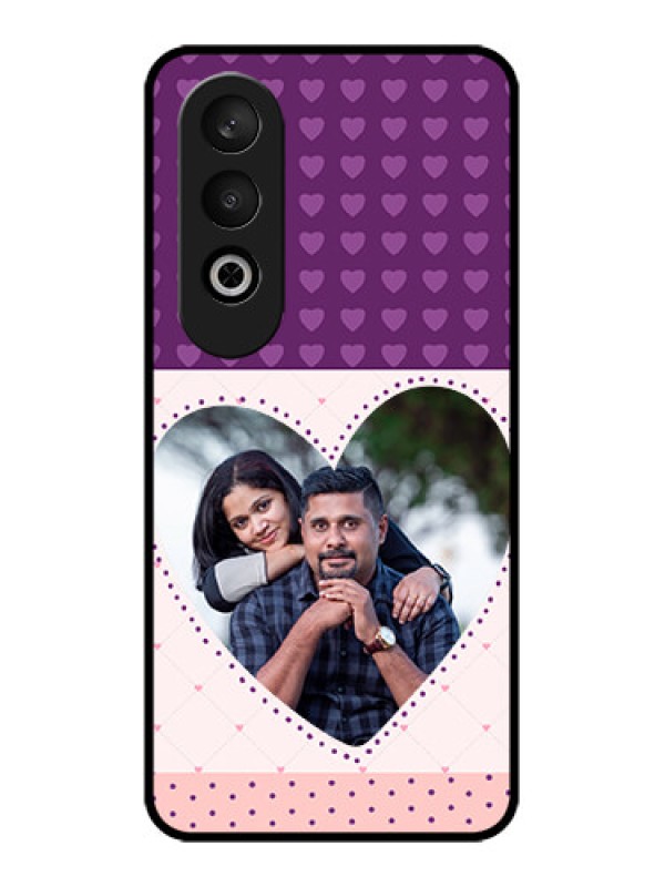 Custom OnePlus Nord CE 4 Custom Glass Phone CaseViolet Love Dots Design