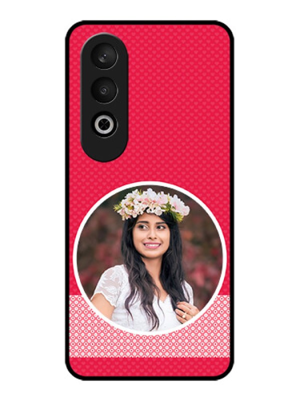 Custom OnePlus Nord CE 4 Custom Glass Phone CasePink Color Pattern Design